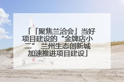 「聚焦兰洽会」当好项目建设的“金牌店小二” 兰州生态创新城加速推进项目建设