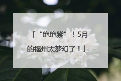 “绝绝紫”！5月的福州太梦幻了！
