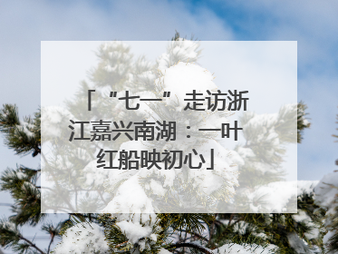 “七一”走访浙江嘉兴南湖：一叶红船映初心