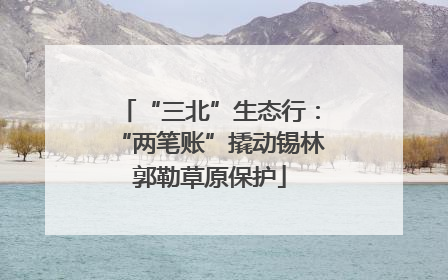 “三北”生态行：“两笔账”撬动锡林郭勒草原保护
