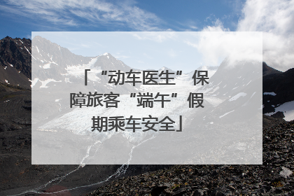 “动车医生”保障旅客“端午”假期乘车安全