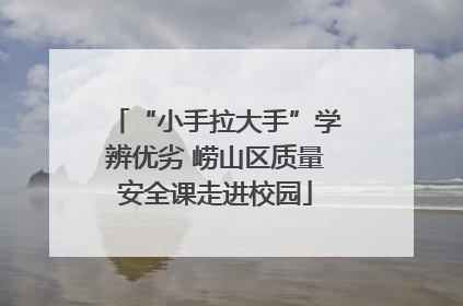 “小手拉大手”学辨优劣 崂山区质量安全课走进校园