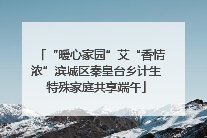 “暖心家园”艾“香情浓”滨城区秦皇台乡计生特殊家庭共享端午