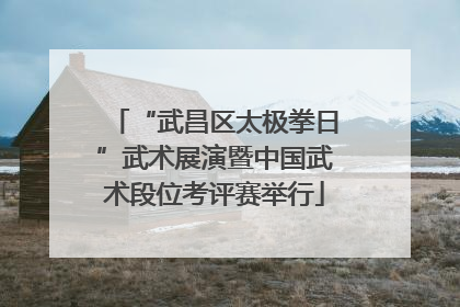 “武昌区太极拳日”武术展演暨中国武术段位考评赛举行