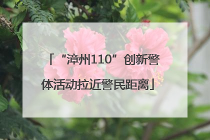 “漳州110”创新警体活动拉近警民距离