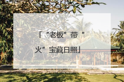 “老板”带“火”宝藏日照