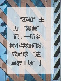 “苏超”主力 “溯源” 记：一所乡村小学如何炼成足球 “造星梦工场”