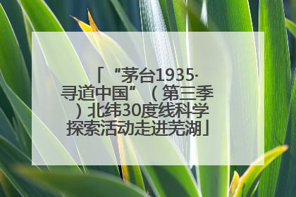 “茅台1935·寻道中国”（第三季）北纬30度线科学探索活动走进芜湖