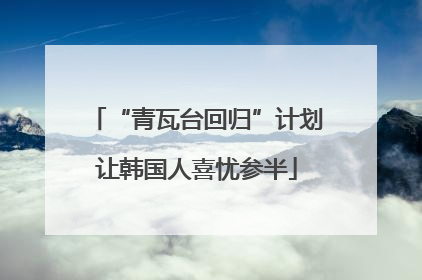 “青瓦台回归”计划让韩国人喜忧参半