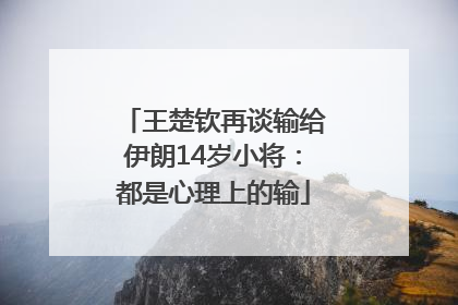 王楚钦再谈输给伊朗14岁小将：都是心理上的输