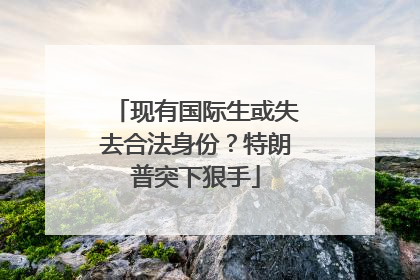 现有国际生或失去合法身份？特朗普突下狠手