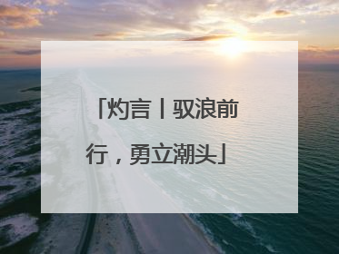 灼言丨驭浪前行，勇立潮头
