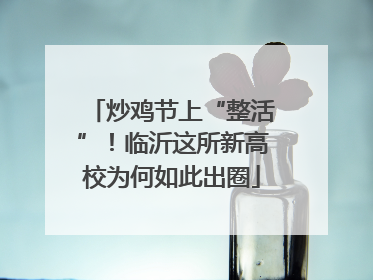 炒鸡节上“整活”！临沂这所新高校为何如此出圈