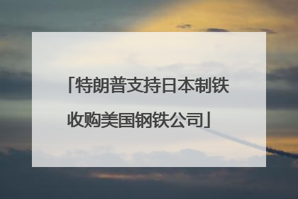 特朗普支持日本制铁收购美国钢铁公司