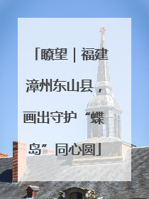瞭望｜福建漳州东山县，画出守护“蝶岛”同心圆