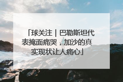 球关注｜巴勒斯坦代表掩面痛哭，加沙的真实现状让人痛心