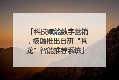 科技赋能数字营销，极融推出自研“苍龙”智能推荐系统
