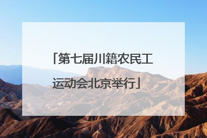 第七届川籍农民工运动会北京举行