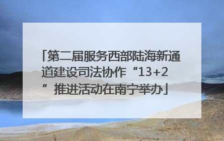 第二届服务西部陆海新通道建设司法协作“13+2”推进活动在南宁举办