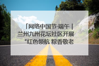网络中国节·端午｜兰州九州花坛社区开展“红色领航 粽香敬老”端午主题活动