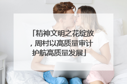 精神文明之花绽放，周村以高质量审计护航高质量发展