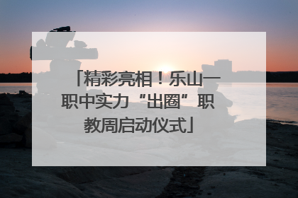 精彩亮相！乐山一职中实力“出圈”职教周启动仪式
