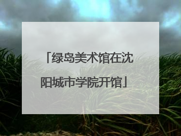 绿岛美术馆在沈阳城市学院开馆