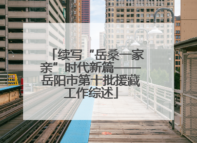 续写“岳桑一家亲”时代新篇——岳阳市第十批援藏工作综述