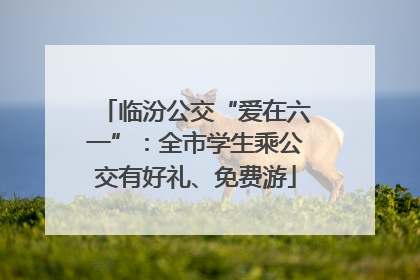 临汾公交“爱在六一”：全市学生乘公交有好礼、免费游