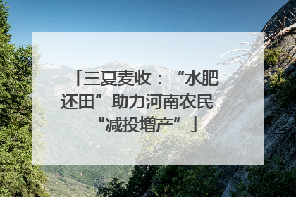三夏麦收：“水肥还田”助力河南农民“减投增产”