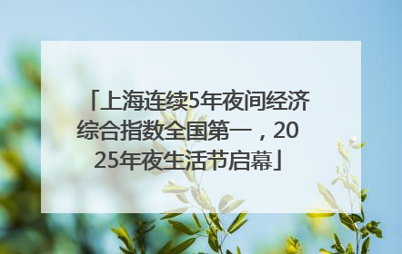 上海连续5年夜间经济综合指数全国第一，2025年夜生活节启幕
