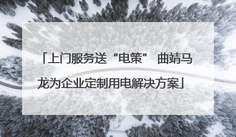 上门服务送“电策” 曲靖马龙为企业定制用电解决方案