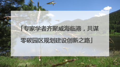 专家学者齐聚威海临港，共谋零碳园区规划建设创新之路
