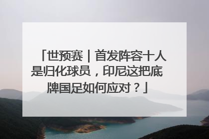 世预赛｜首发阵容十人是归化球员，印尼这把底牌国足如何应对？