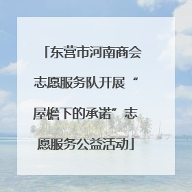 东营市河南商会志愿服务队开展“屋檐下的承诺”志愿服务公益活动