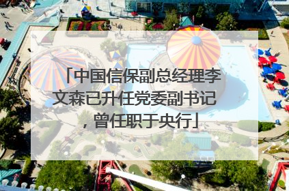 中国信保副总经理李文森已升任党委副书记，曾任职于央行