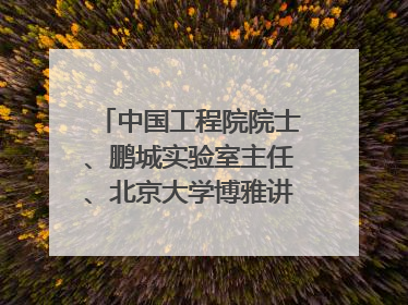 中国工程院院士、鹏城实验室主任、北京大学博雅讲席教授高文：“以人为本 智能向善” 推动文化与科技相生相促｜聚焦2025文化强国建设高峰论坛