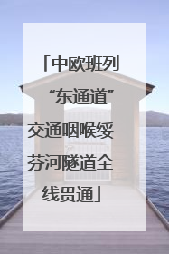 中欧班列“东通道”交通咽喉绥芬河隧道全线贯通