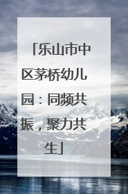 乐山市中区茅桥幼儿园：同频共振，聚力共生