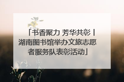 书香聚力 芳华共彰丨湖南图书馆举办文旅志愿者服务队表彰活动