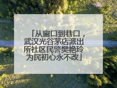 从窗口到巷口，武汉光谷茅店派出所社区民警樊艳玲为民初心永不改