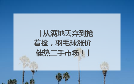 从满地丢弃到抢着捡，羽毛球涨价催热二手市场！