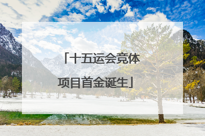 十五运会竞体项目首金诞生