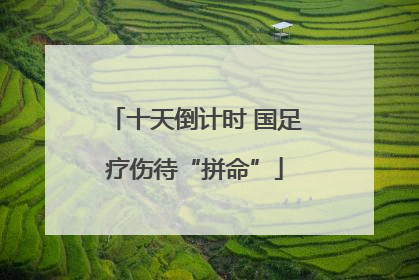 十天倒计时 国足疗伤待“拼命”