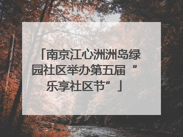 南京江心洲洲岛绿园社区举办第五届“乐享社区节”