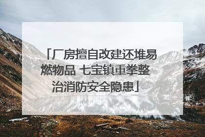 厂房擅自改建还堆易燃物品 七宝镇重拳整治消防安全隐患