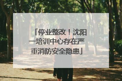 停业整改！沈阳一培训中心存在严重消防安全隐患