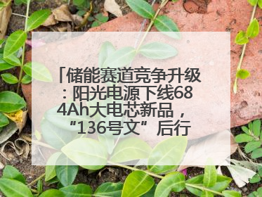 储能赛道竞争升级：阳光电源下线684Ah大电芯新品，“136号文”后行业将怎么走
