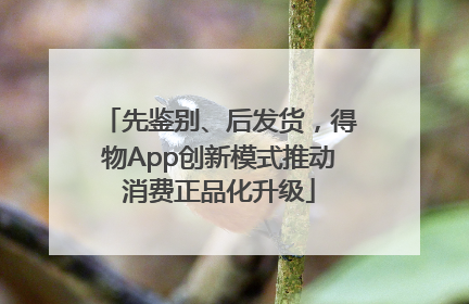 先鉴别、后发货，得物App创新模式推动消费正品化升级