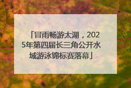 冒雨畅游太湖，2025年第四届长三角公开水域游泳锦标赛落幕